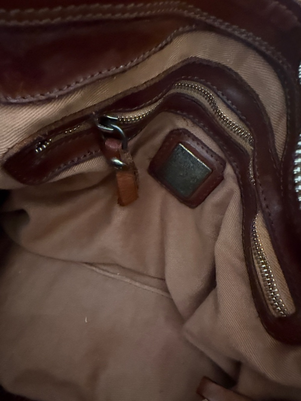 Campomaggi Shopping bag/Tote in cognac leather Edera style - Picture 10 of 10